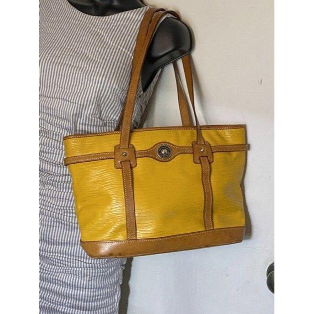 Dooney and Bourke yellow leather shoulder bag - Picture 5 of 12